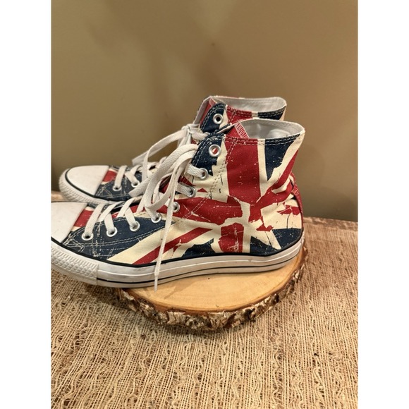 Converse High top Chuck Taylor High Union Jack Flag Sneakers Unisex M-11 Rare - Picture 5 of 16
